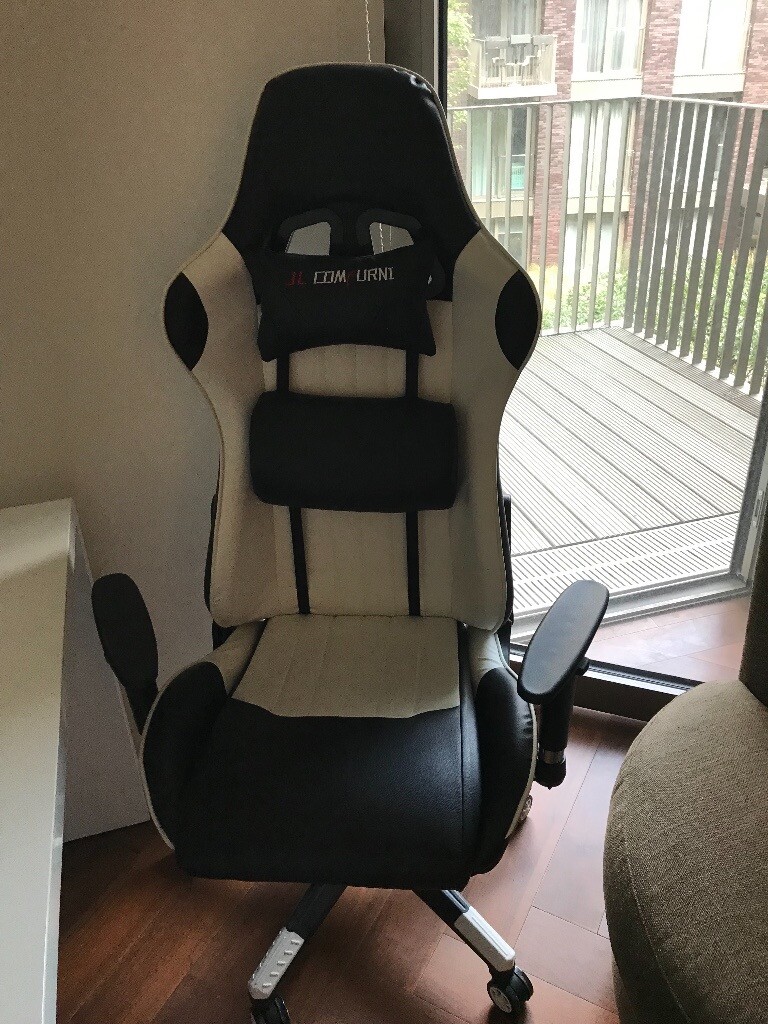 Jl Comfurni Racing Gaming Chair Ergonomic Office Chair High Back Heavy Duty Home Office Pc Computer Desk Chair Faux Leather Swivel Chair Grey Fahrschule Kursatvarol De