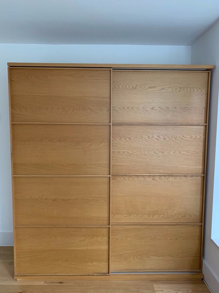 Habitat Mews Oak Double Wardrobe with Sliding Doors for sale in