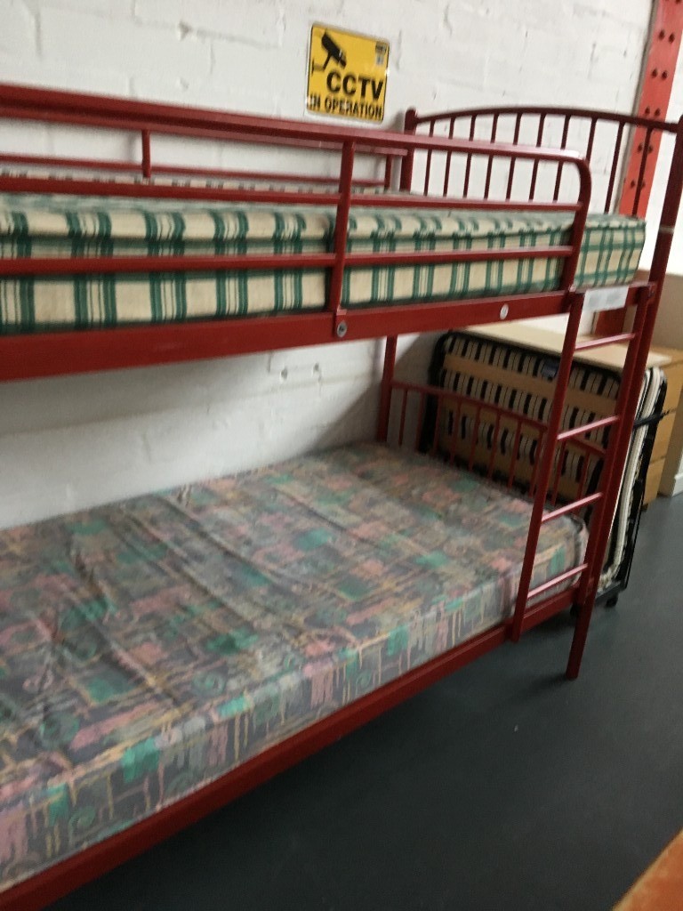 bunk beds with mattresses, can be delivered in Cardiff City Centre