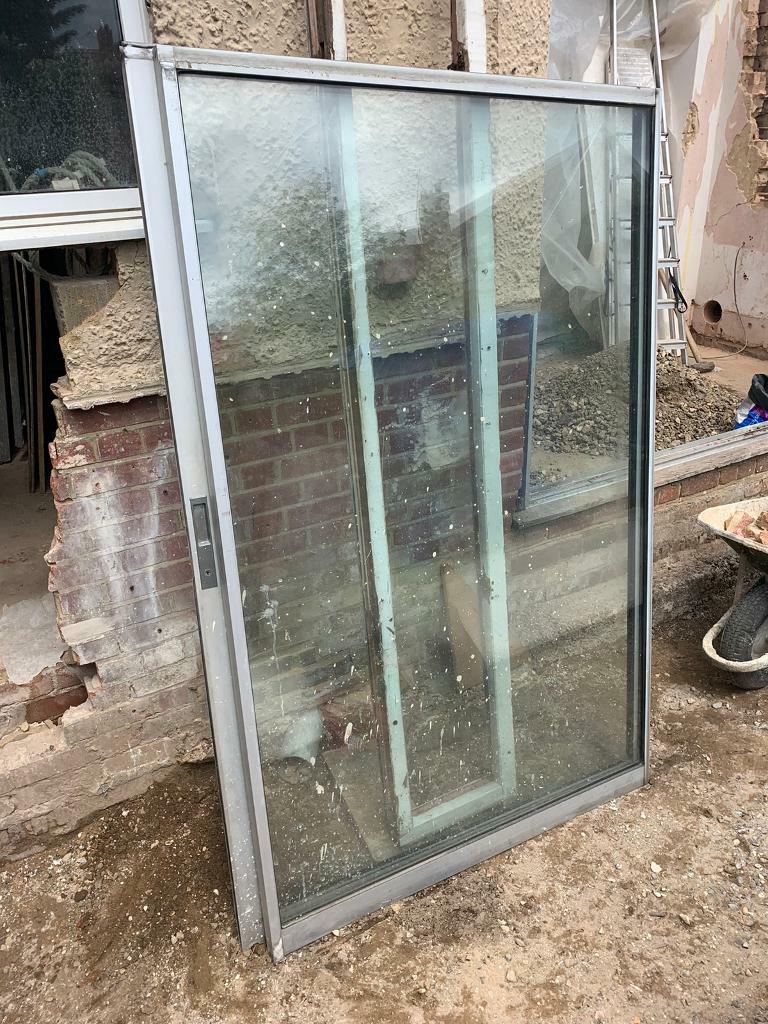 Large glass double glazed panes aluminium frame in Norwich, Norfolk