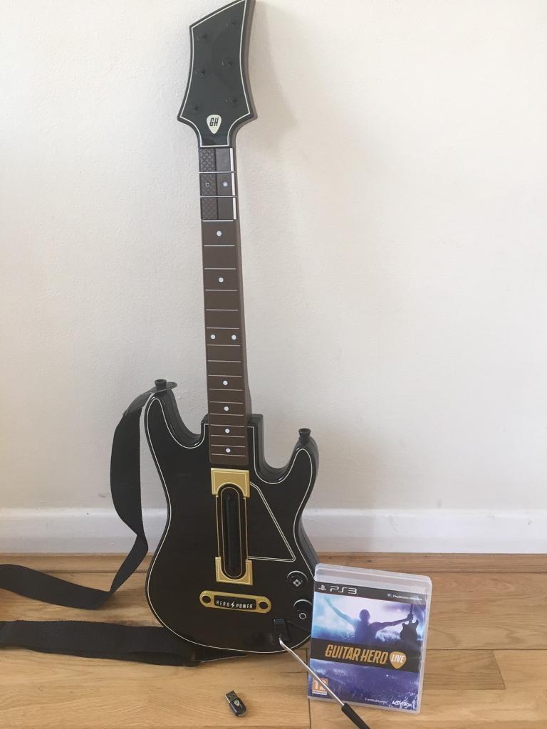 PlayStation 3 / PS3 Guitar Hero Game and Guitar. Ideal Christmas