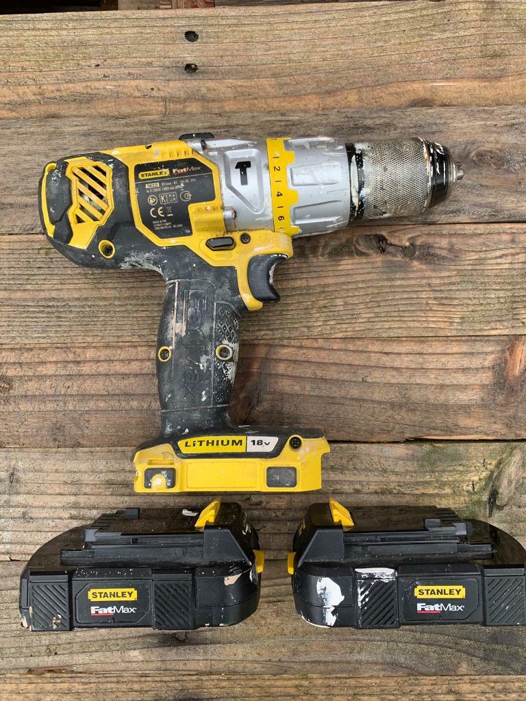Stanley Fatmax Drill with 2 x Batteries in Burnopfield, Tyne and Wear