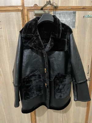 Men RAF Aviator Real Leather Jacket Black Coat B3 Bomber Sheep Skin Pilot Flying