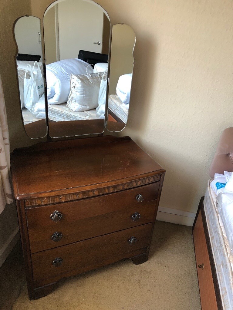 Various vintage furniture items including Harris Lebus in Longstone