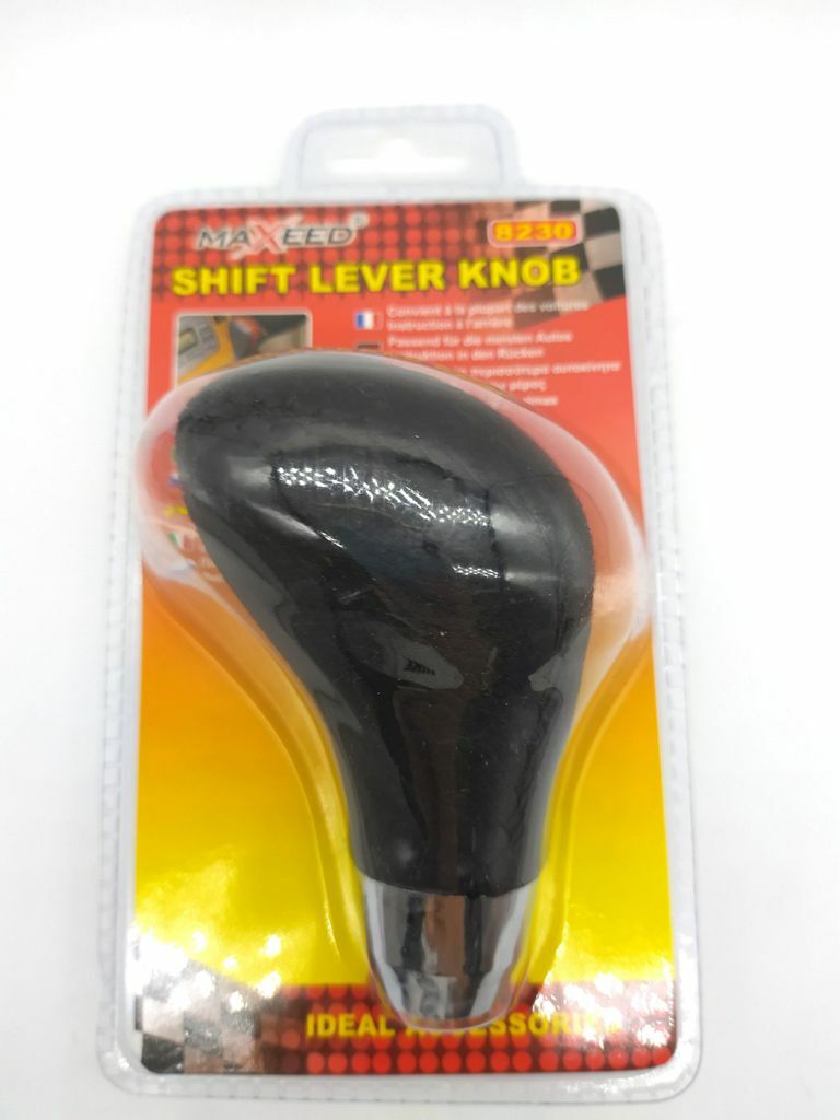 Pomello Cambio In Pelle Nero Universale Adattatori Auto Sportive Classiche awe