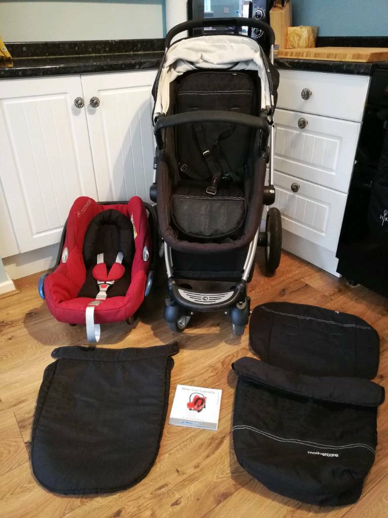 Mothercare My4 travel system, pram, pushchair, car seat and accessories