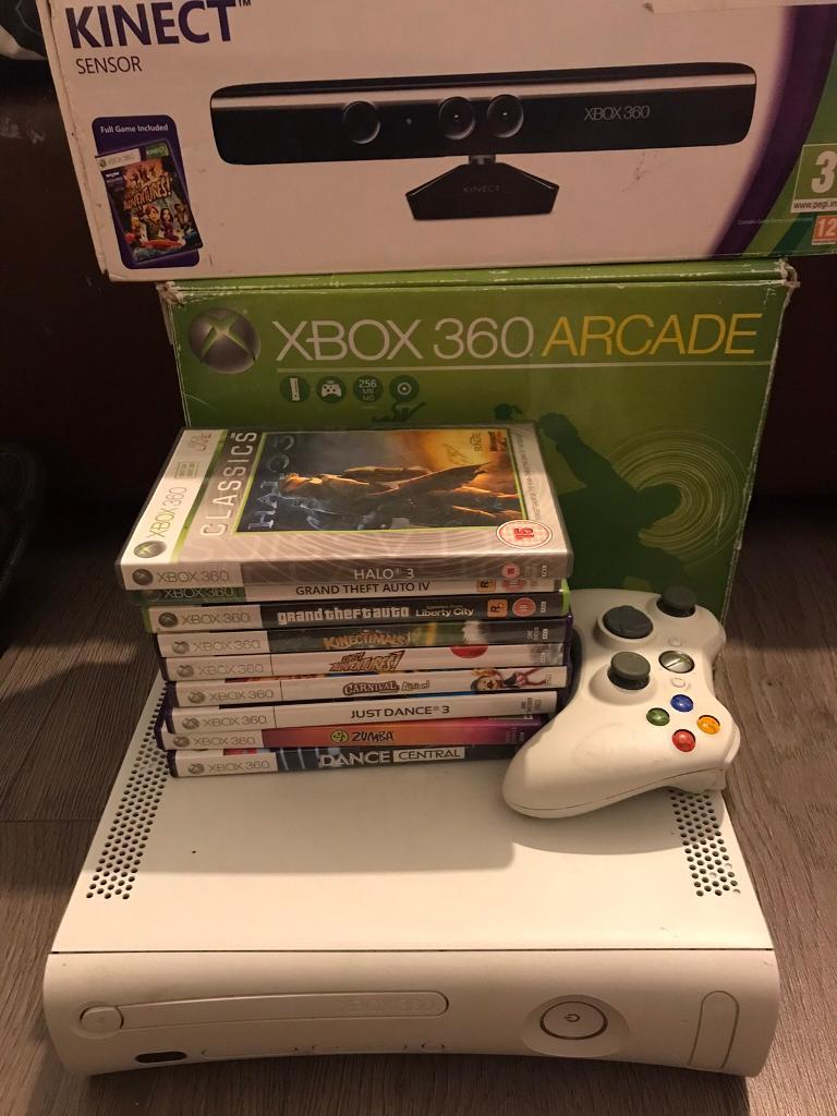 Xbox 360 arcade with Kinect and 14 games | in Childwall, Merseyside