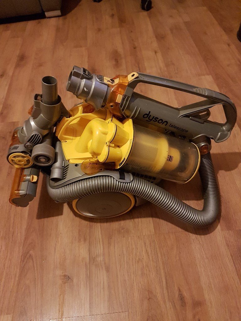 Dyson DC11 Telescope All Floors Cylinder Vacuum Cleaner Silver/Yellow in Kings Cross, London