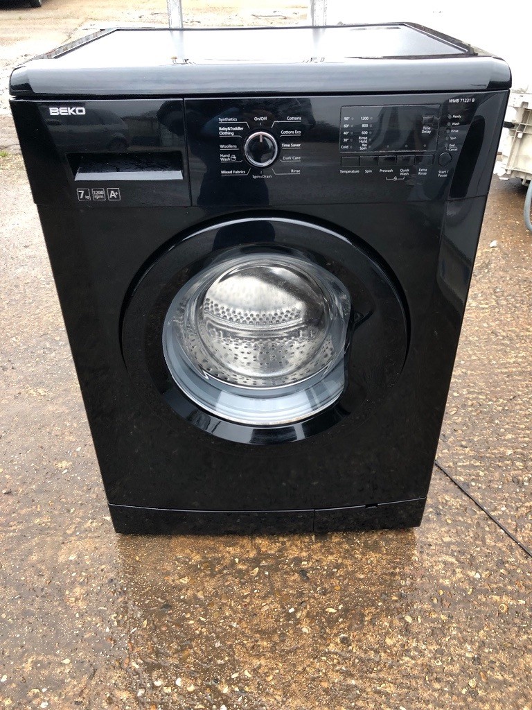 Beko WMB71231B 7kg 1200 Spin Washing Machine in Black 5426 in