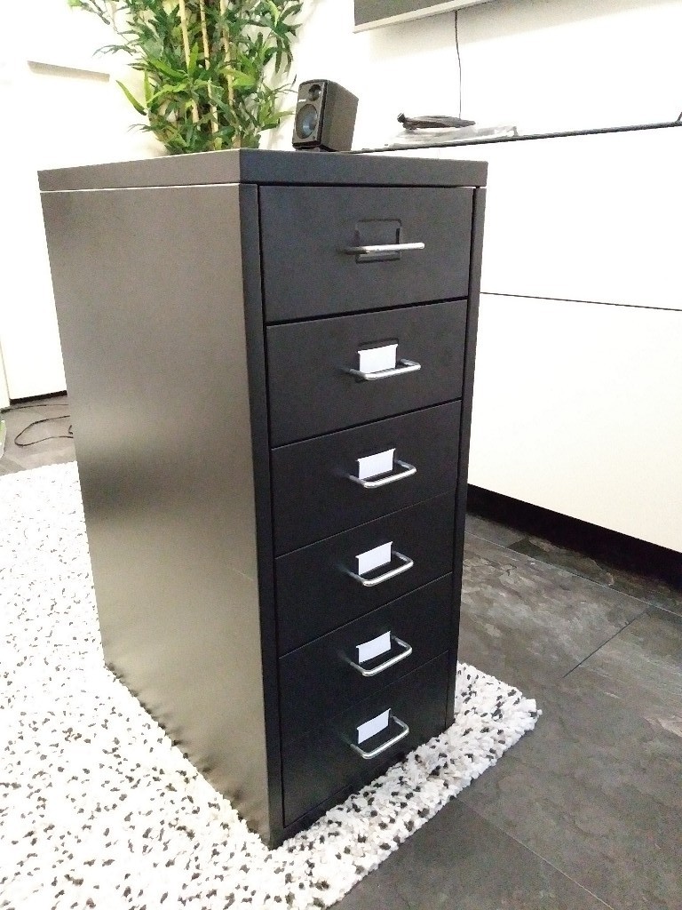 Black Ikea Helmer Storage Filing Cabinet Drawers Unit Organiser