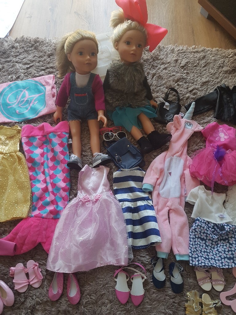Designer Friends Dolls x 2 with big bundle of clothes and accessories in Darlington, County