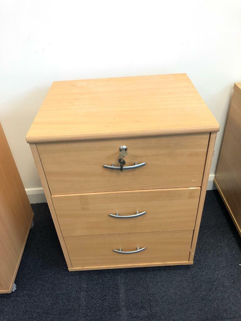 3 drawer lockable mobile pedestal (with key) in Totton, Hampshire