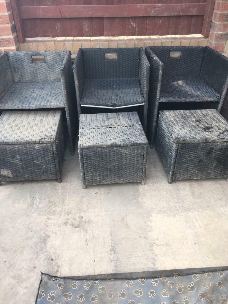 Free but damaged rattan chairs and stools in Rotherham, South