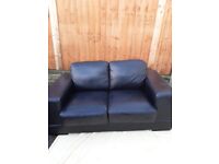 Perfect black leather sofa
