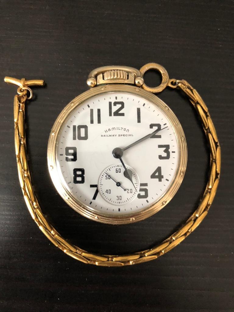 Stunning Hamilton 992B Railway Special 10k Gold Filled Pocket Watch