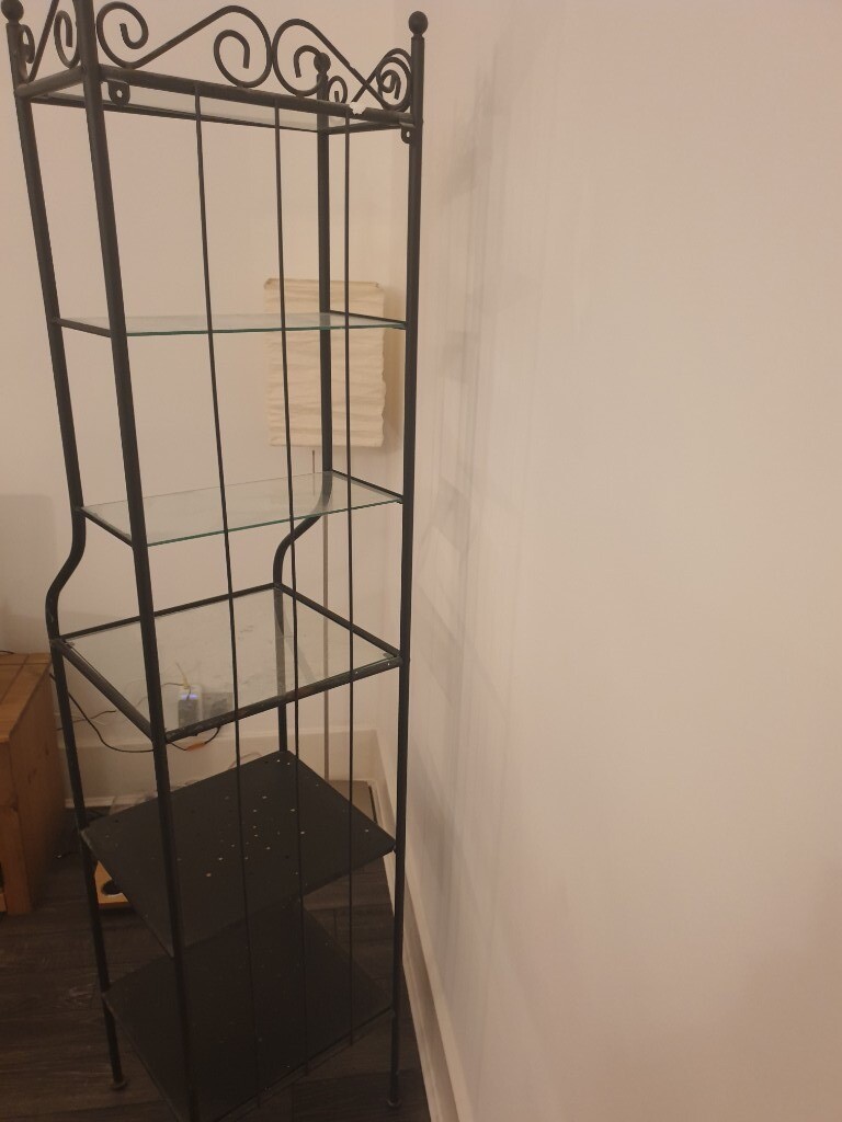 Ikea Black Metal and Glass Storage Unit in Southside, Glasgow Gumtree