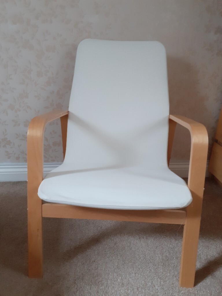 IKEA Hajdeby Kids Chair In Beech Wood Frame With Beige Cover Similar