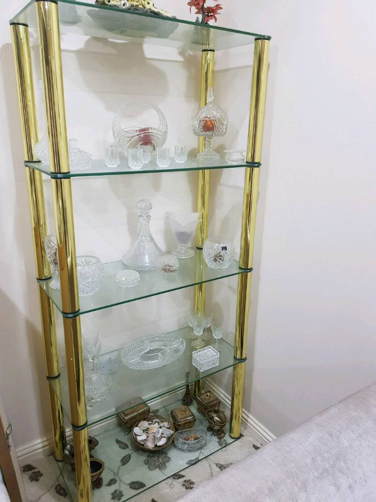 Large glass corner side unit with ornament in Cambuslang, Glasgow Gumtree