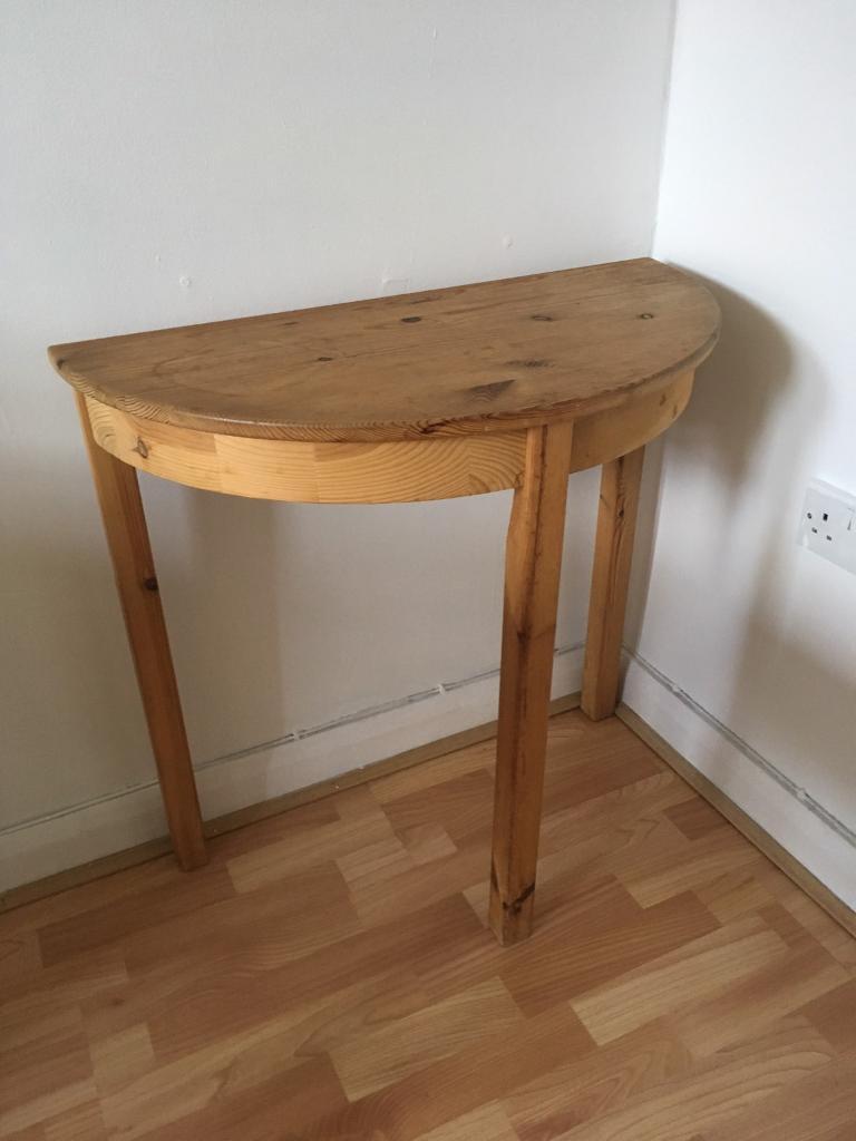 Oak halfmoon end table / side table in Crosshill, Glasgow Gumtree