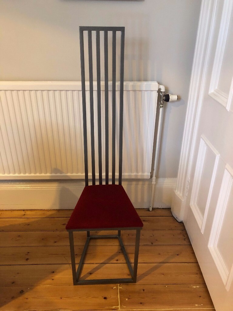 Pair of Charles Rennie Mackintosh high back chairs in Edinburgh City