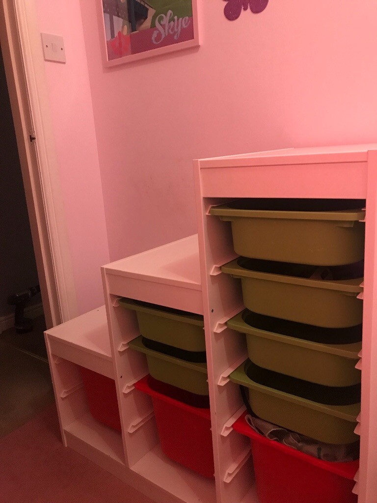 Trofast Storage unit with plastic tubs in Robroyston, Glasgow Gumtree
