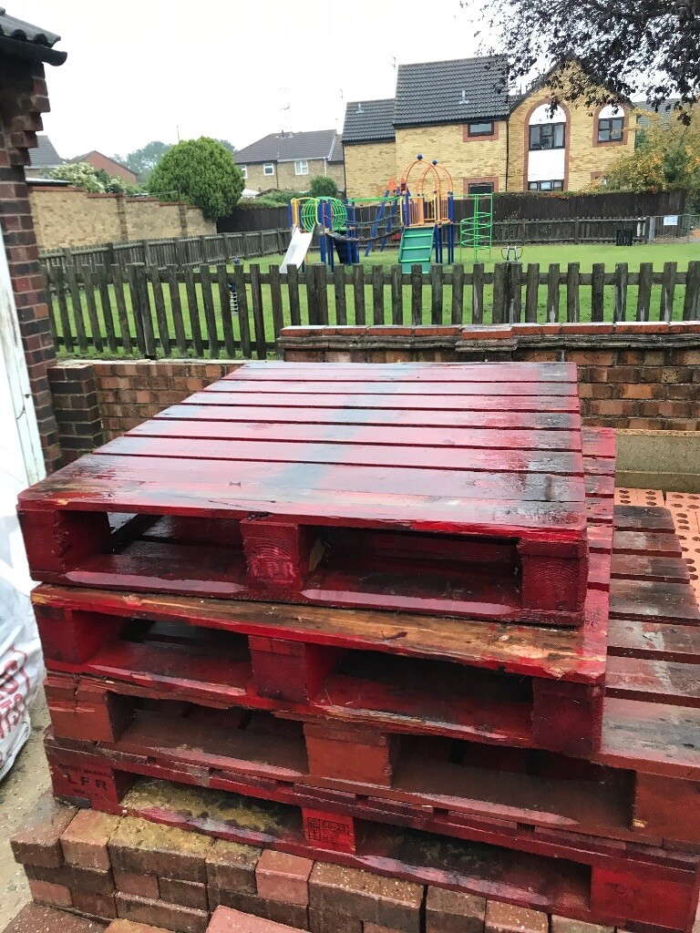 4 Full size Red pallets free collection only in Chelmsford, Essex Gumtree