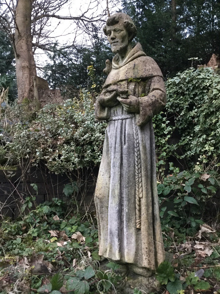 Large 4 foot Garden statue of MONK in BlaydononTyne, Tyne and Wear