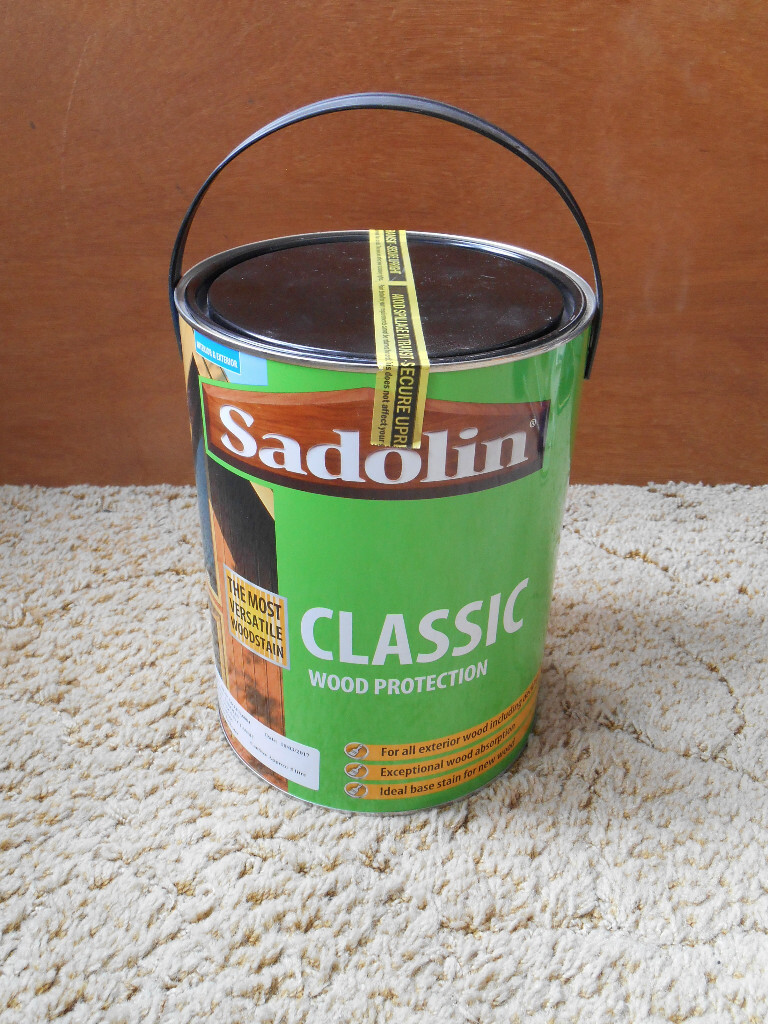 SADOLIN CLASSIC WOOD PROTECTION 5L DEEP GREEN UNOPENED & SEALED in Bognor Regis, West
