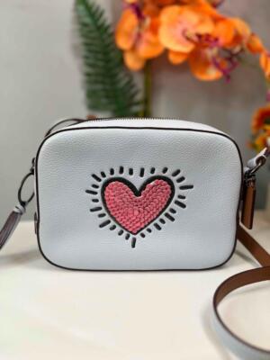 新品タグ付 COACH × Keith Haring ショルダーバッグ LOVE Coach X Keith Haring LOVE Collaboration Graffiti Heart