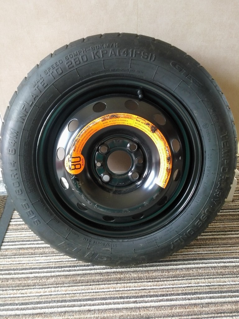 NEW purchased for a FORD KA 14 inch SPACE SAVER SPARE WHEEL AND TOOL