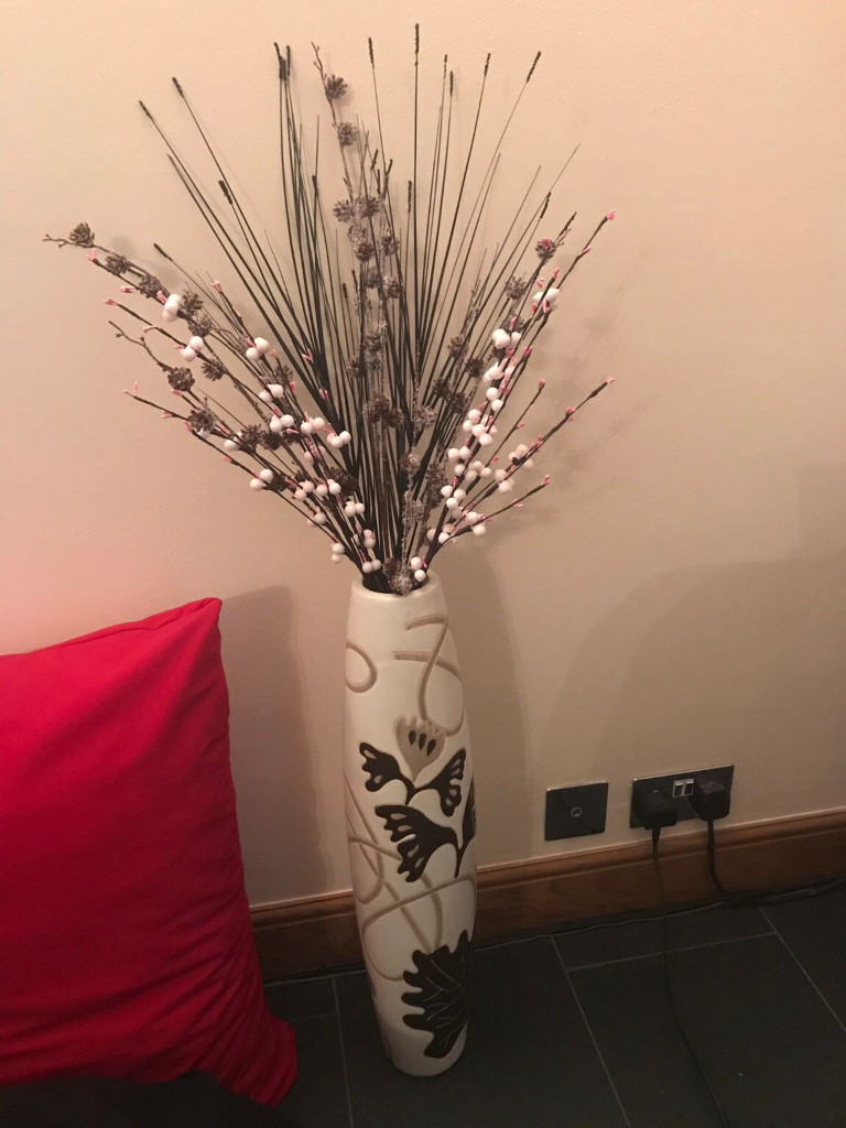 Large Tall Vase With Artificial Flowers In Dagenham London