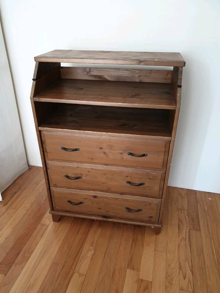 Pine Baby Change Chest Drawer Unit In Cambridge