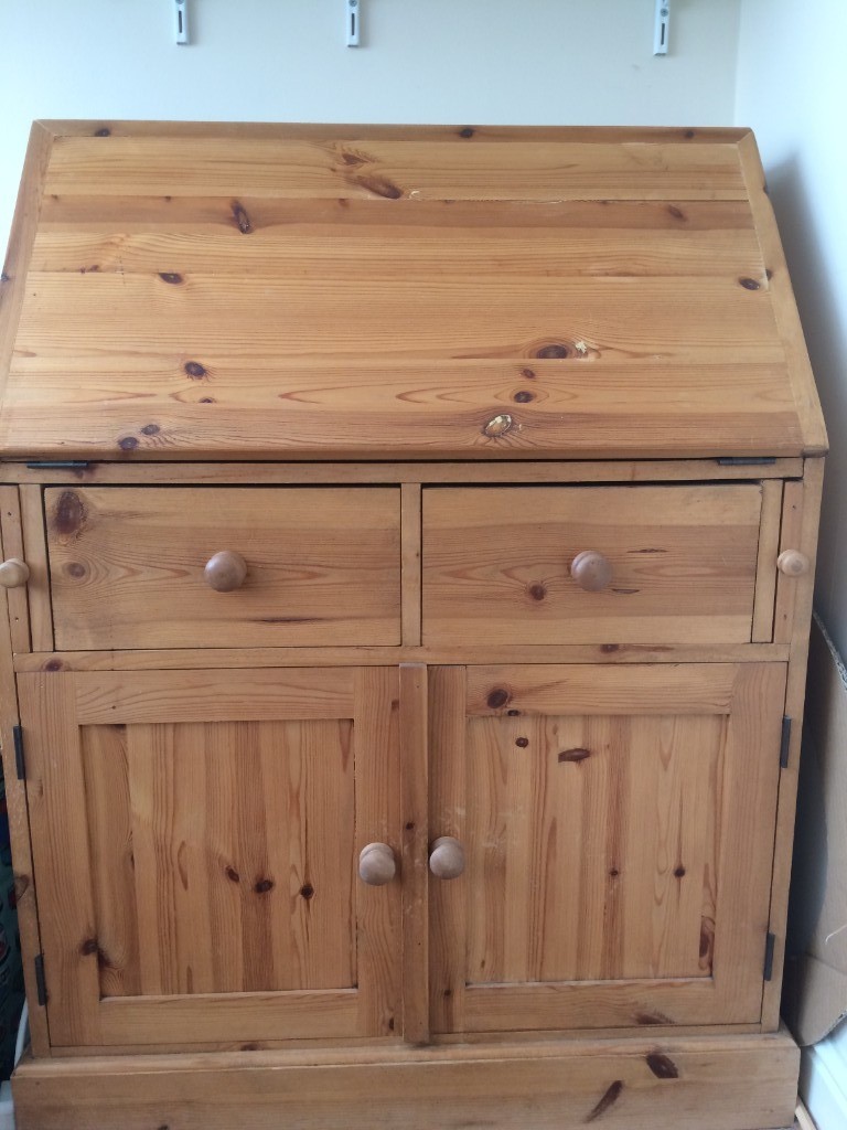 pine bureau writing desk