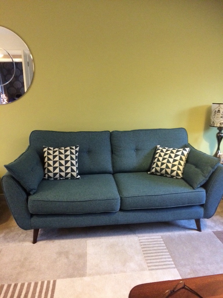 DFS Zinc 3 seater sofa Teal in SaltburnbytheSea, North Yorkshire