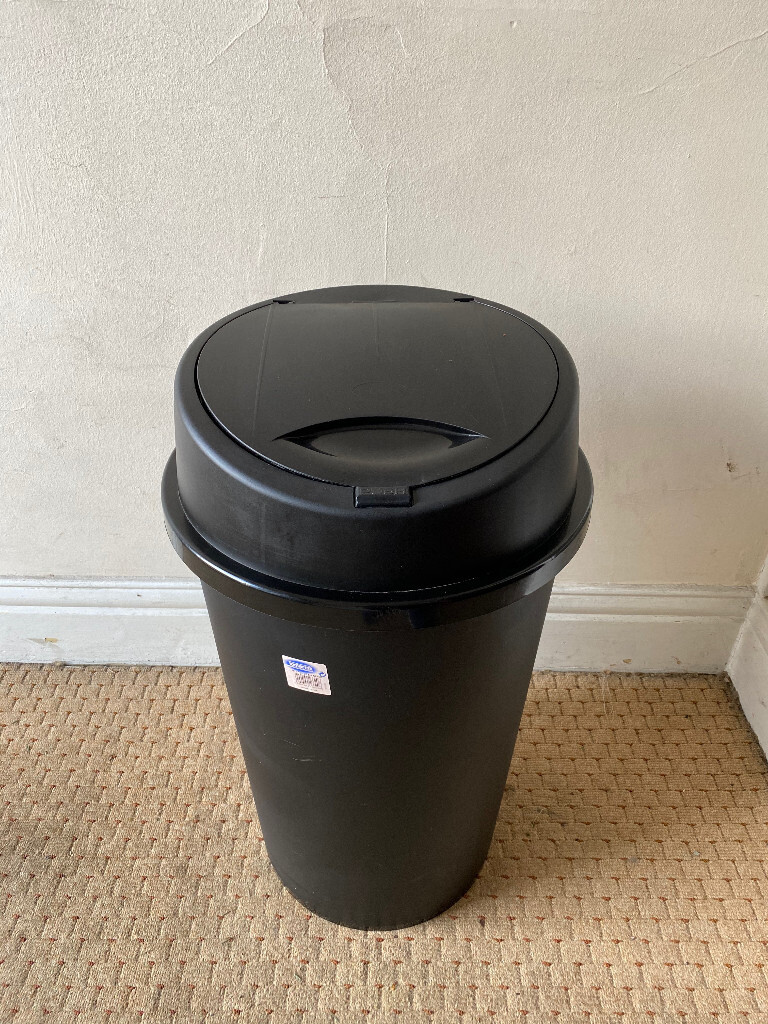 Black 45 litre touch top lid bin waste bin kitchen in Newcastle, Tyne