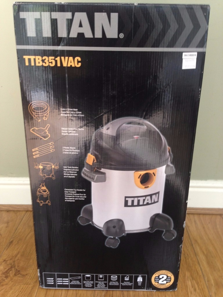 TITAN TTB351VAC 1400W 20LTR WET & DRY VACUUM CLEANER 240V in Sowerby Bridge, West Yorkshire