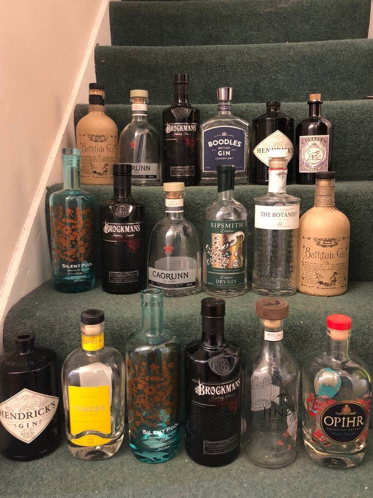 Empty gin bottles in Godalming, Surrey Gumtree