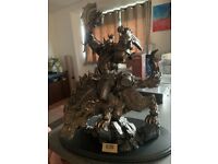 Rare Warcraft Orc Wolf Rider Bronze Statue made by Weta for Blizzard Employees
