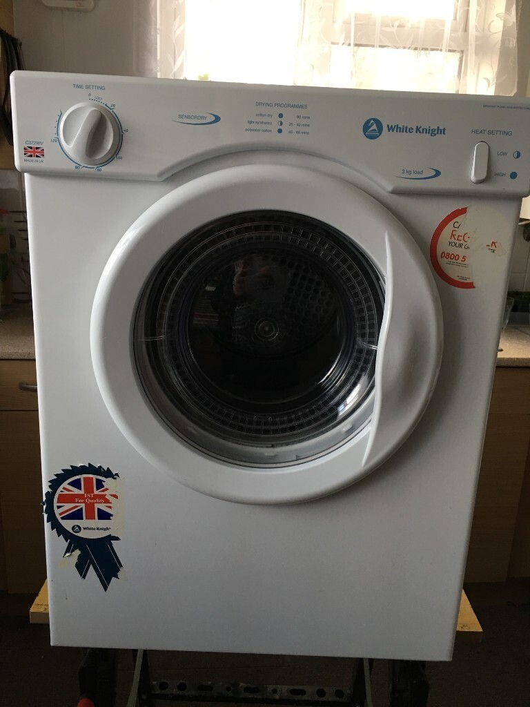 White Knight 3kg Vented Tumble Dryer, 2 Heat settings, includes
