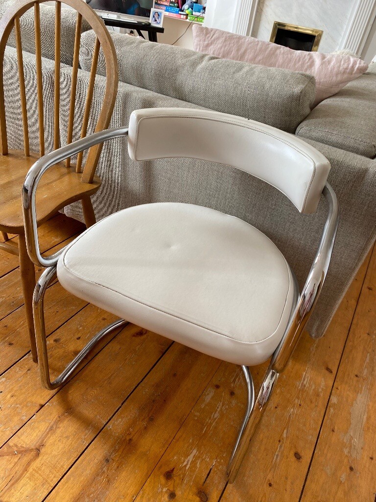 Vintage Retro Chrome Chair 60’s/70’s/80’s Mid Century Modernist Dining