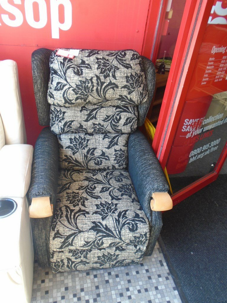 BHF Black Floral Electric Armchair Recliner in Worksop, Nottinghamshire Gumtree