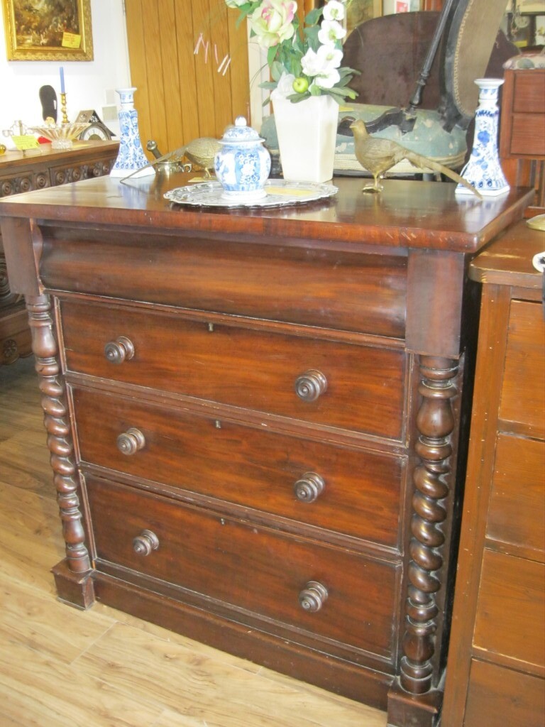 ANTIQUE VERY ORNATE LARGE CHEST OF DRAWERS. VIEWING DELIVERY