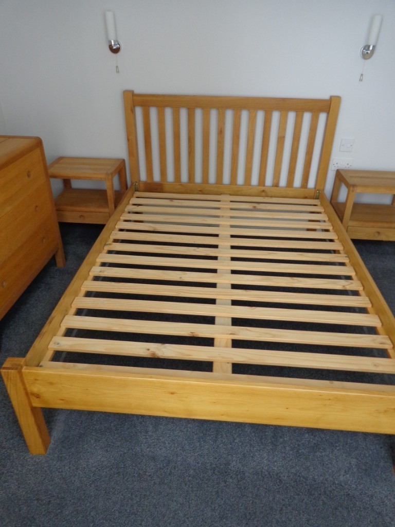Solid oak double bed (frame only) in Herne Bay, Kent Gumtree