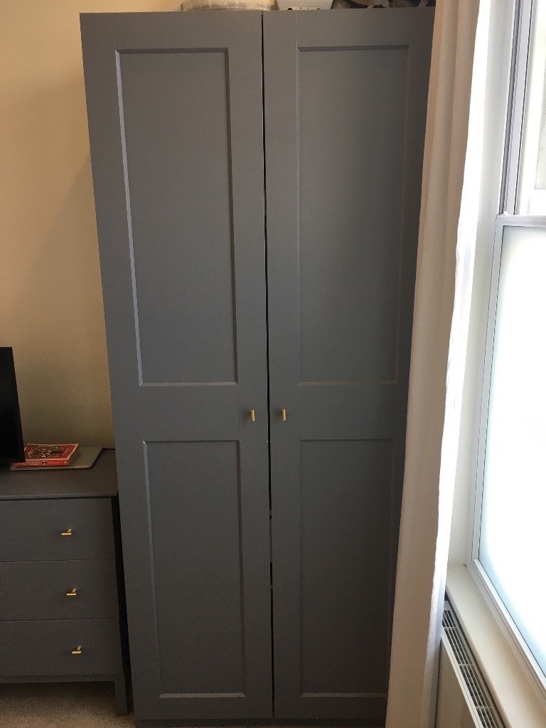 Custom Painted Grey IKEA Pax Wadrobes (x2) and dresser in Queens Park, London Gumtree