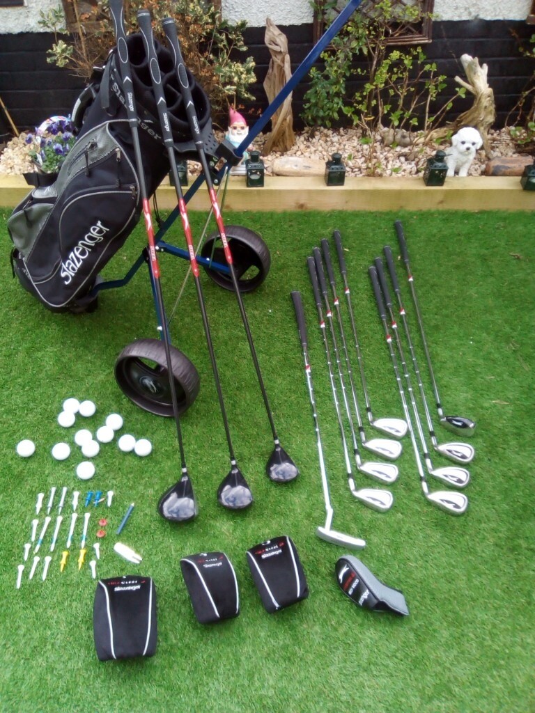 Full Set Slazenger FIRESTEEL Golf Clubs + Slazenger Golf Bag