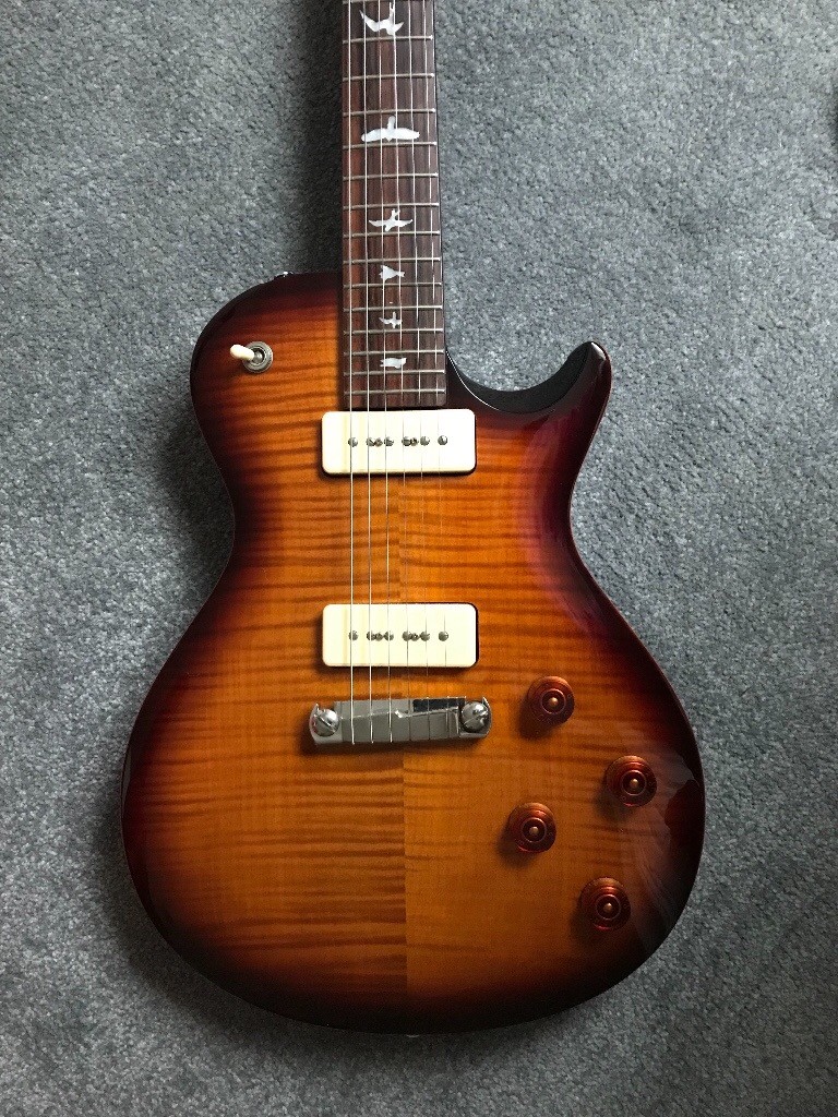 PRS SE Soapbar Flame Top tobacco sunburst, Bird inlays, Gotoh 510