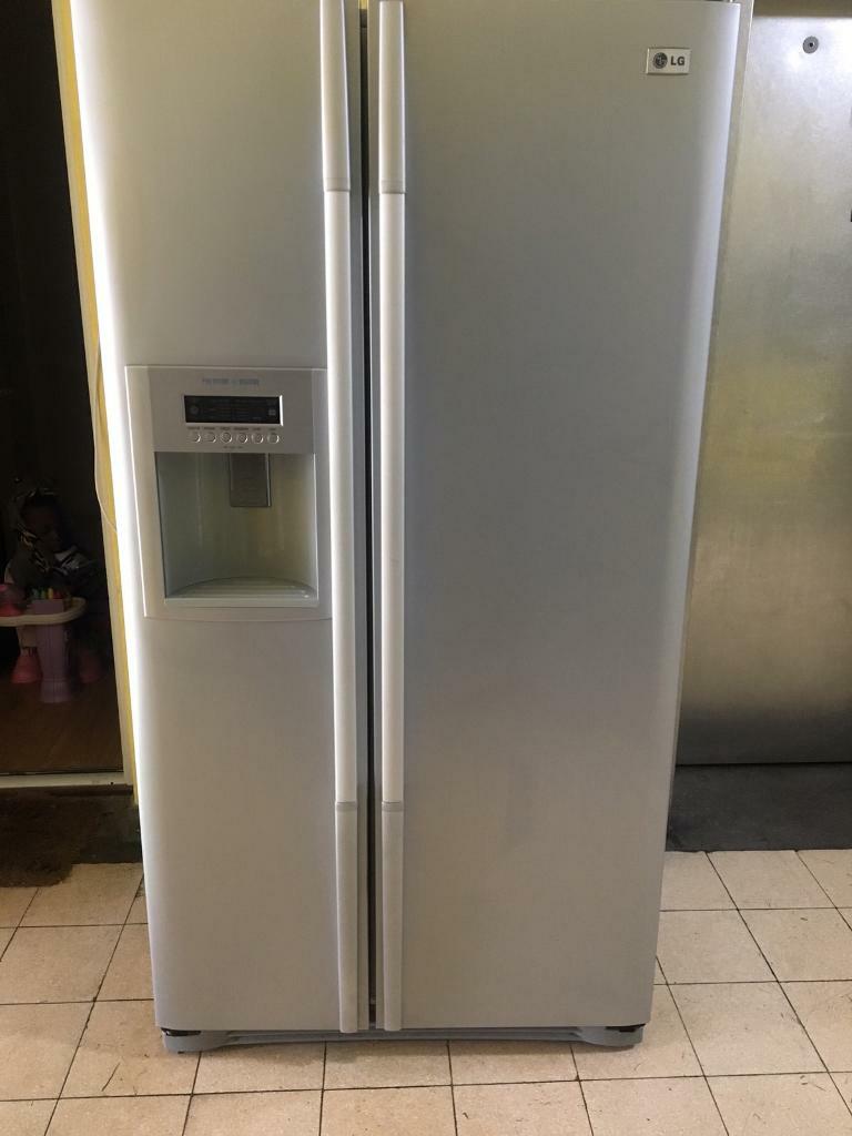 A stunning Brushed silver LG American Fridge Freezer in Norwood