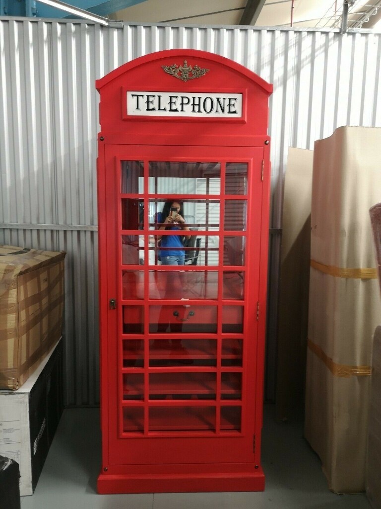 Iconic Red K6 BT Telephone Box Style Drinks / Bar in Pillar Box Red in Guildford
