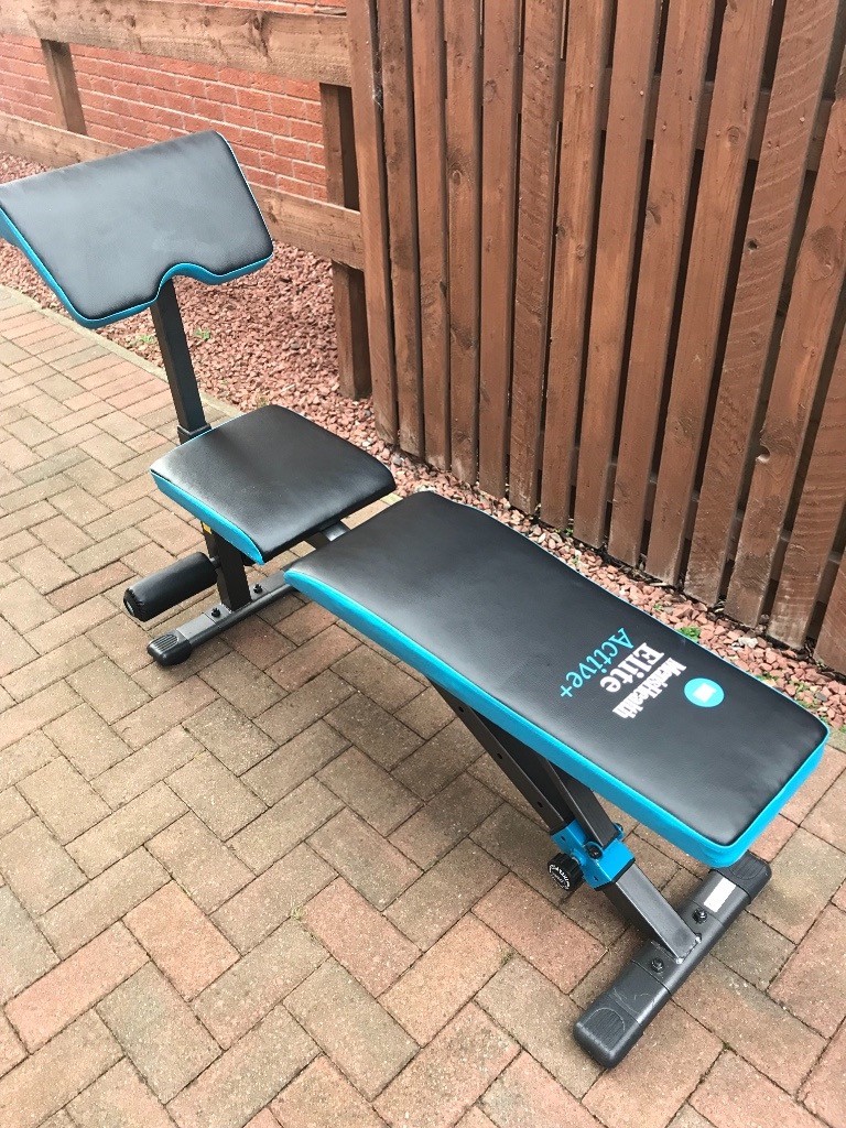 Men's Health 6 Positions Multi Function Bench with Footrest. Weight