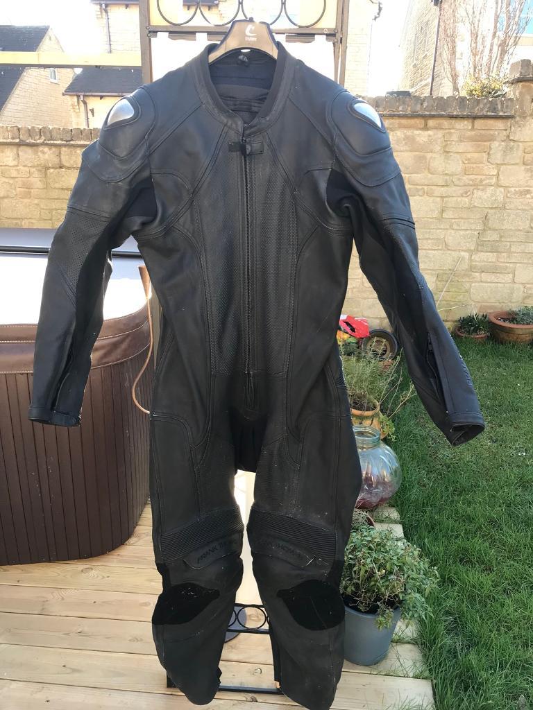 Frank Thomas leather one piece motorcycle suit in Stroud